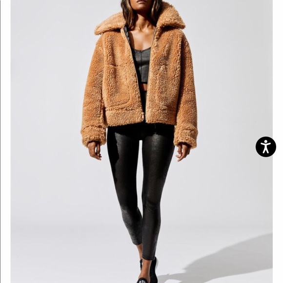 CARBON38 Teddy Camel Fur Jacket - Picture 3 of 5